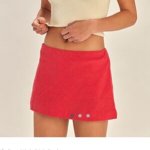 Free People Red Skort